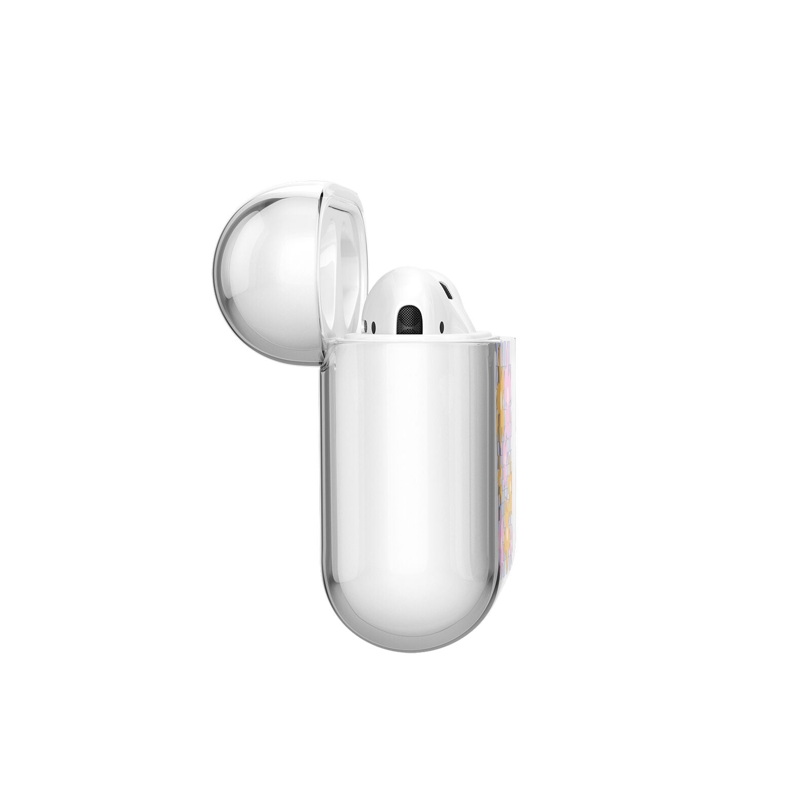 Retro Check Floral AirPods Case Side Angle
