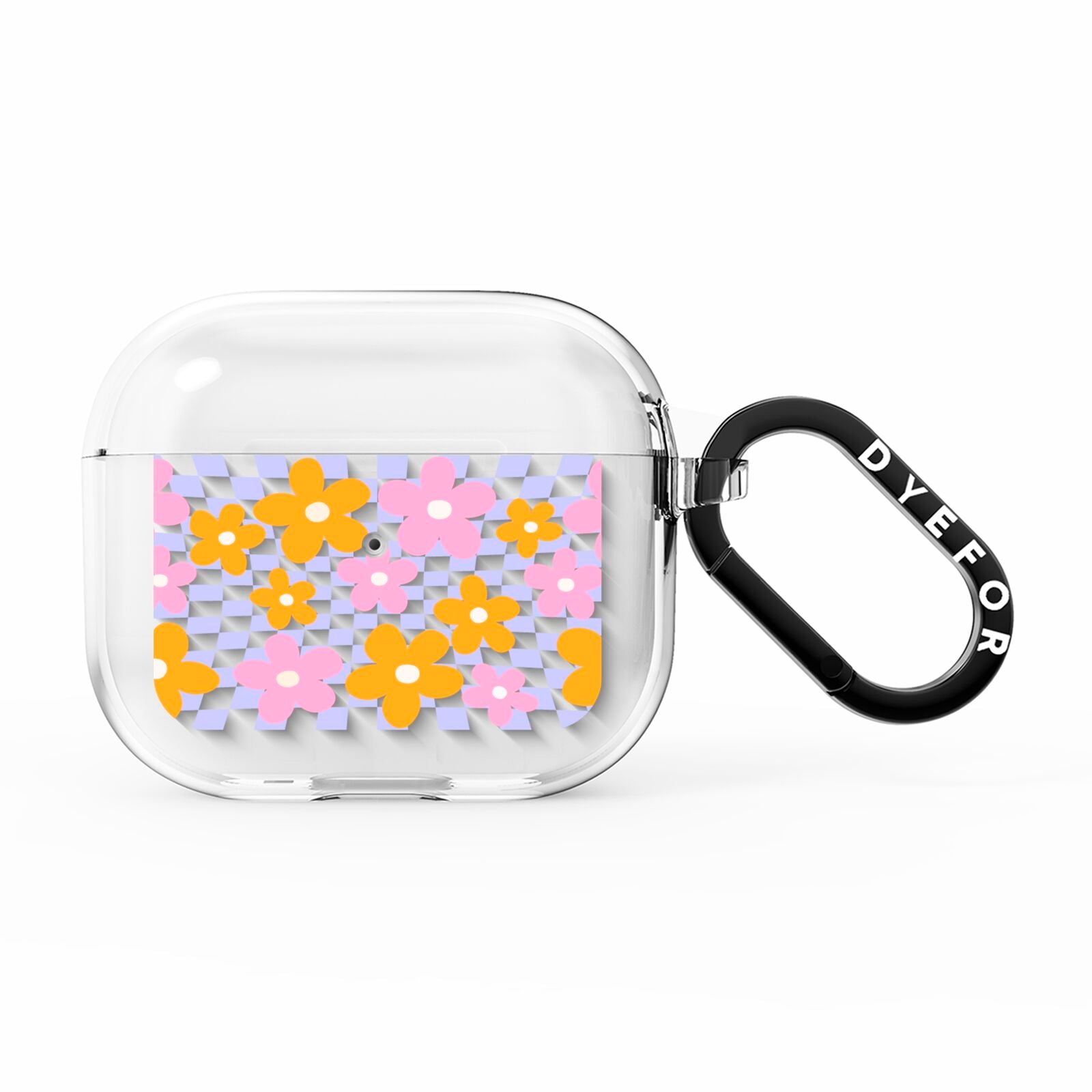 Retro Check Floral AirPods Clear Case 3rd Gen