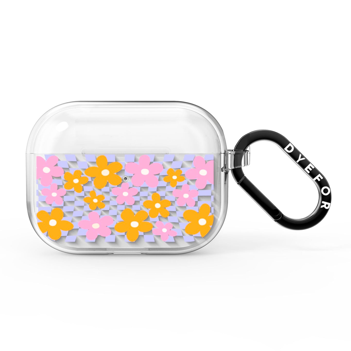 Retro Check Floral AirPods Pro Clear Case
