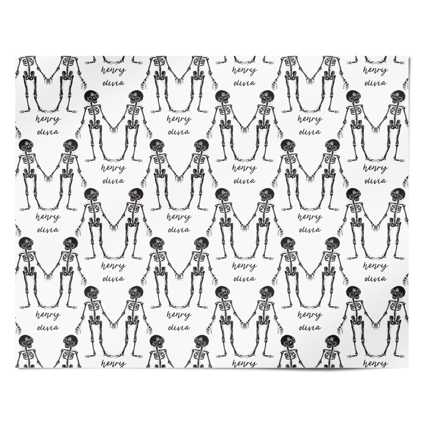 Romantic Skeletons Personalised Personalised Wrapping Paper Alternative