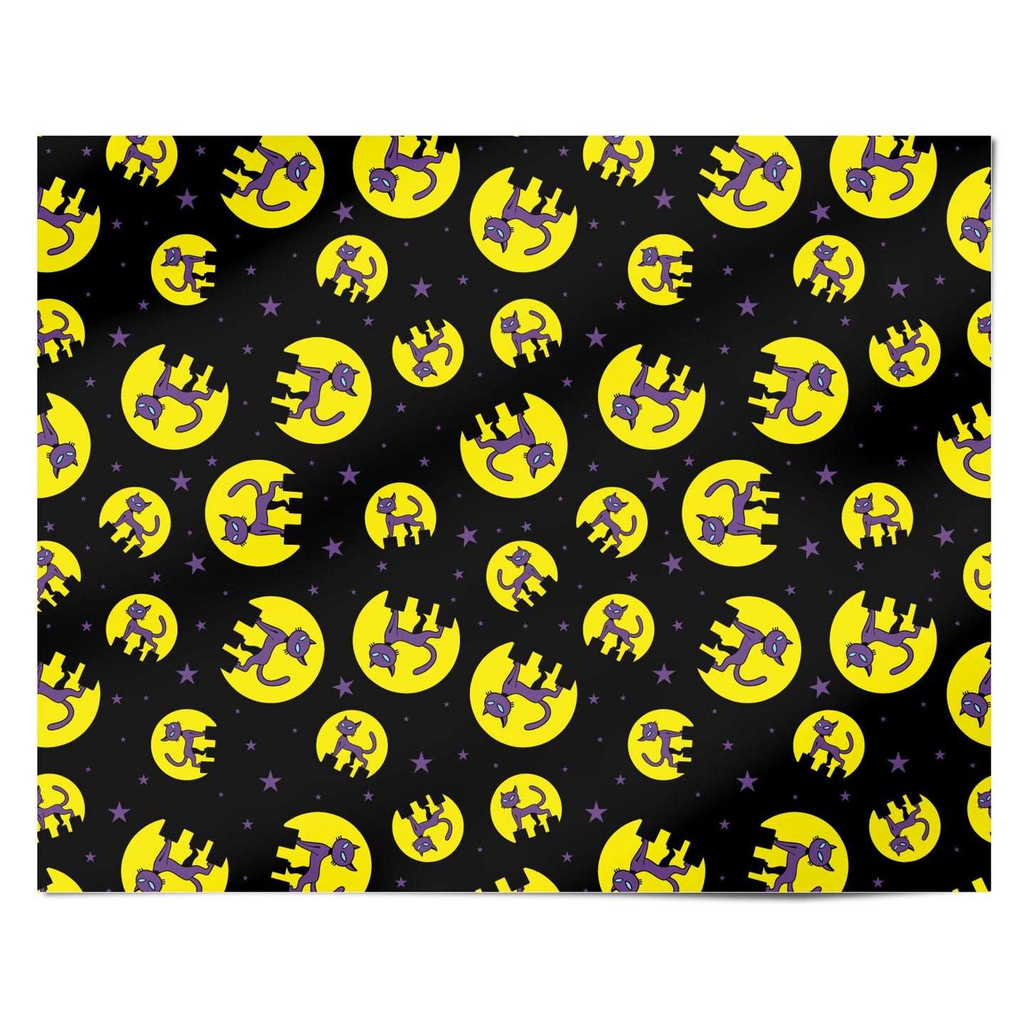 Rooftop Cats Personalised Wrapping Paper Alternative