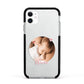 Round Photo Love Upload Apple iPhone 11 in White with Black Impact Case