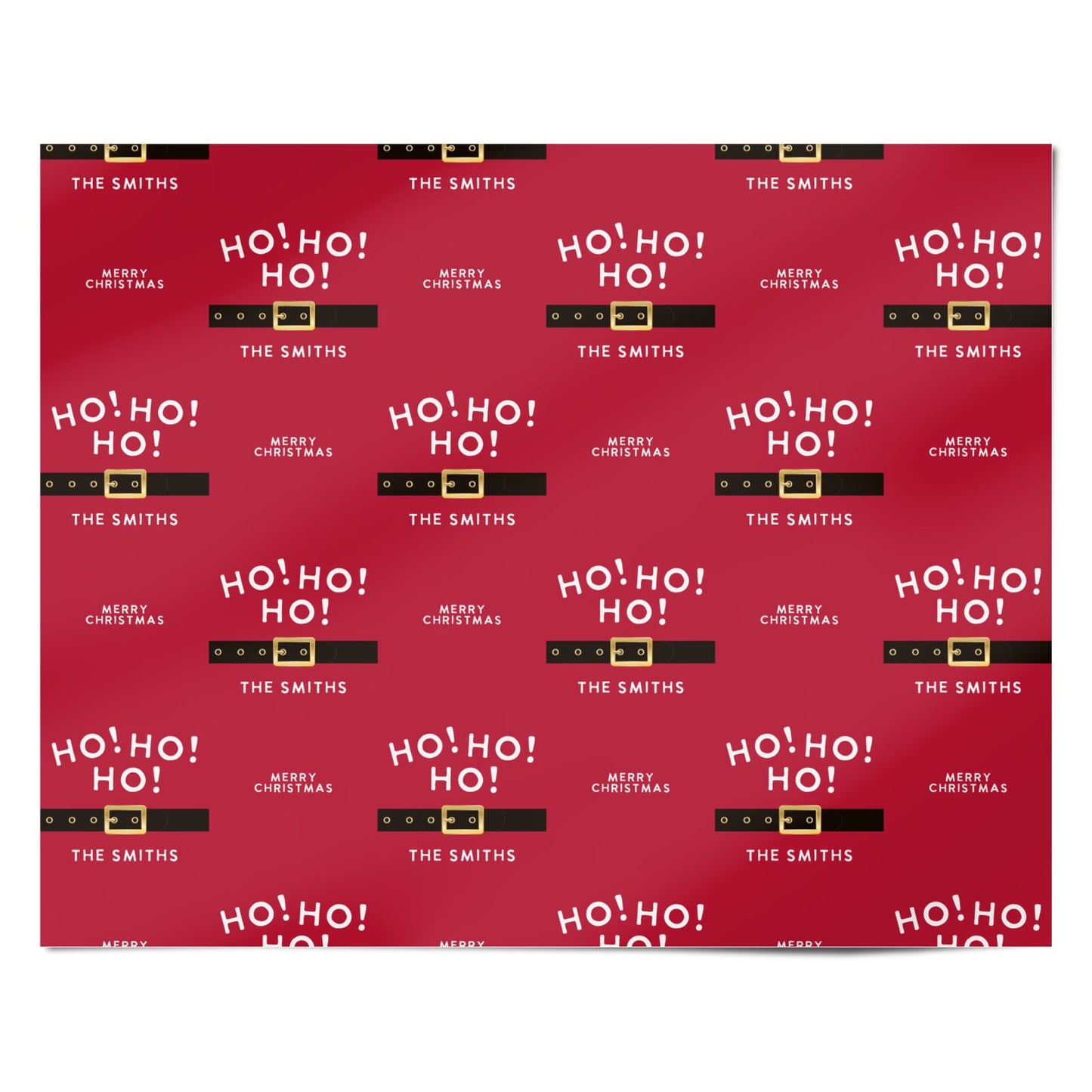 Santa Belt Personalised Personalised Wrapping Paper Alternative