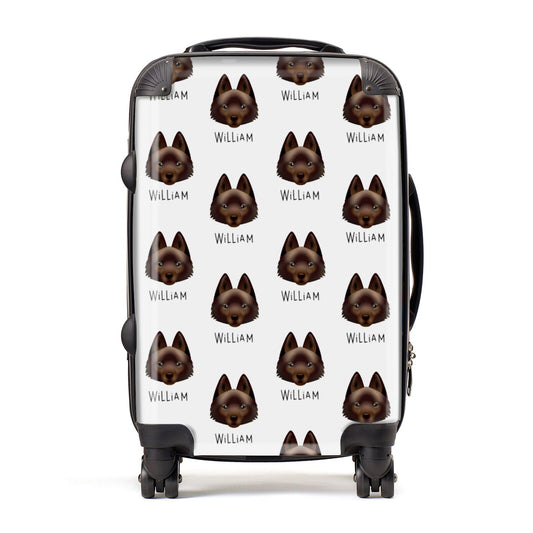 Schipperke Icon with Name Suitcase