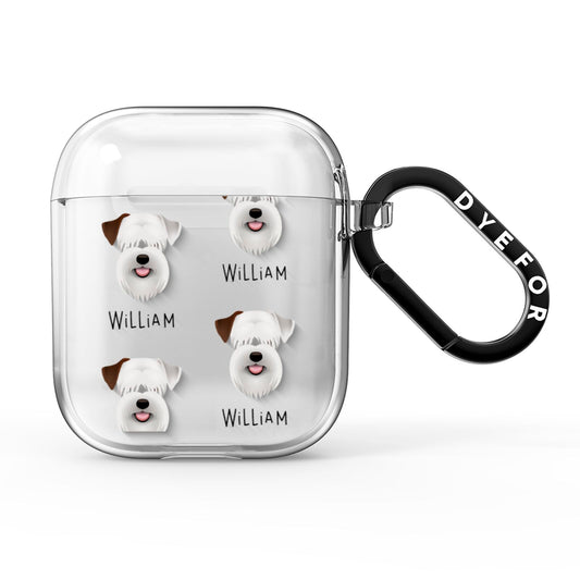 Sealyham Terrier Icon with Name AirPods Clear Case