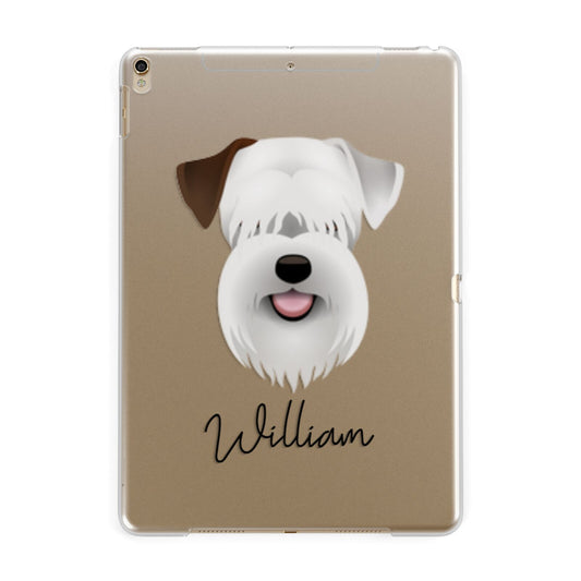 Sealyham Terrier Personalised Apple iPad Gold Case