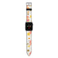 Seventies Floral Apple Watch Strap with Silver Hardware