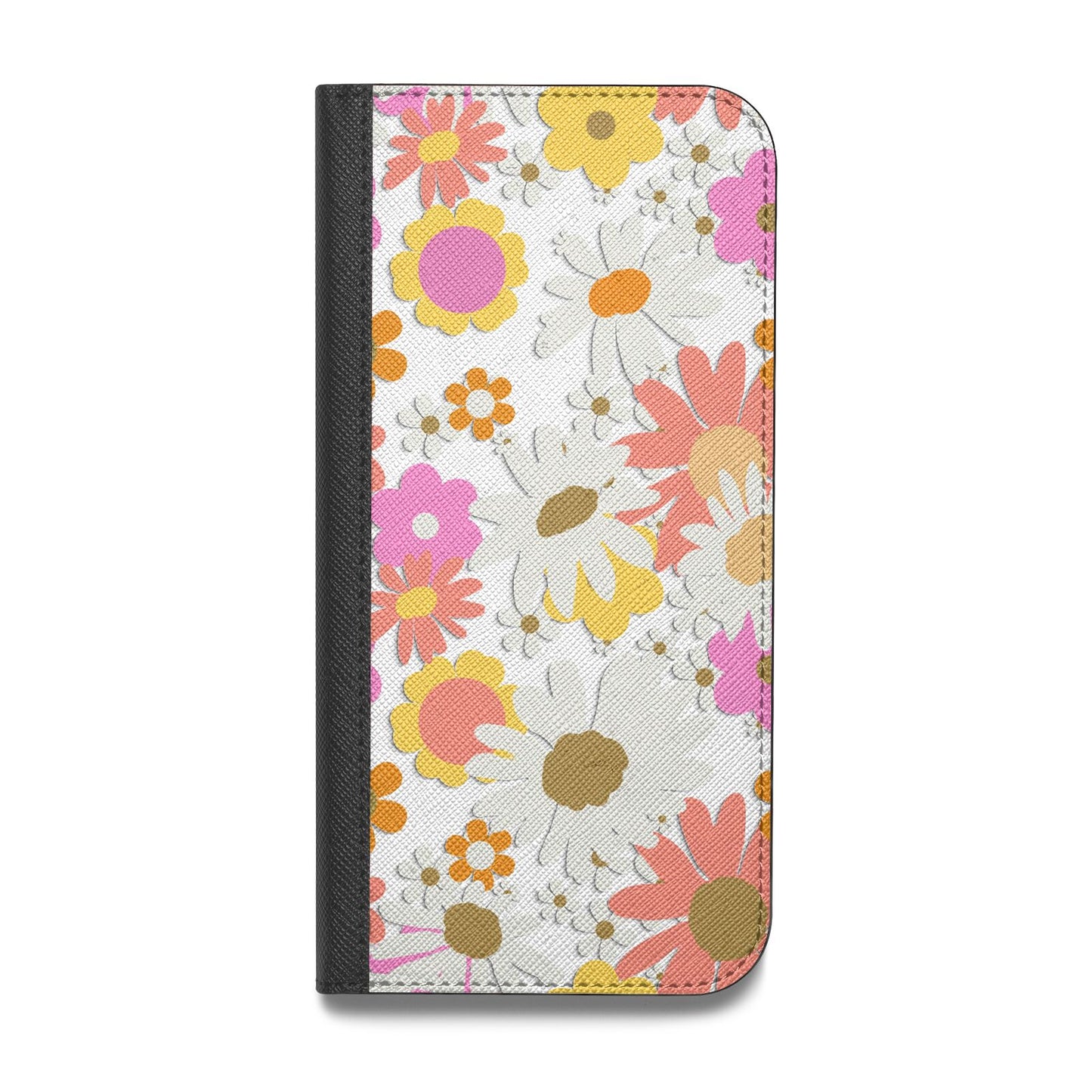 Seventies Floral Vegan Leather Flip Samsung Case
