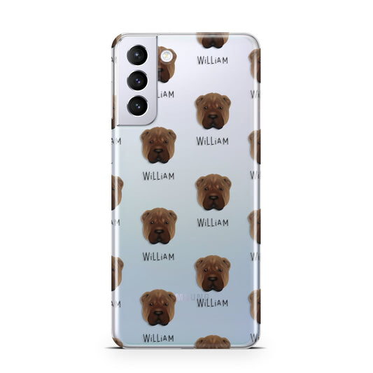 Shar Pei Icon with Name Samsung S21 Plus Phone Case