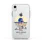 She Did It Graduation Photo with Name Apple iPhone XR Impact Case White Edge on Silver Phone