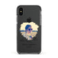 She Did It Graduation Photo with Name Apple iPhone Xs Impact Case Black Edge on Black Phone