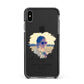 She Did It Graduation Photo with Name Apple iPhone Xs Max Impact Case Black Edge on Black Phone