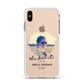 She Did It Graduation Photo with Name Apple iPhone Xs Max Impact Case White Edge on Gold Phone
