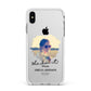 She Did It Graduation Photo with Name Apple iPhone Xs Max Impact Case White Edge on Silver Phone