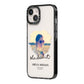 She Did It Graduation Photo with Name iPhone 14 Black Impact Case Side Angle on Silver phone