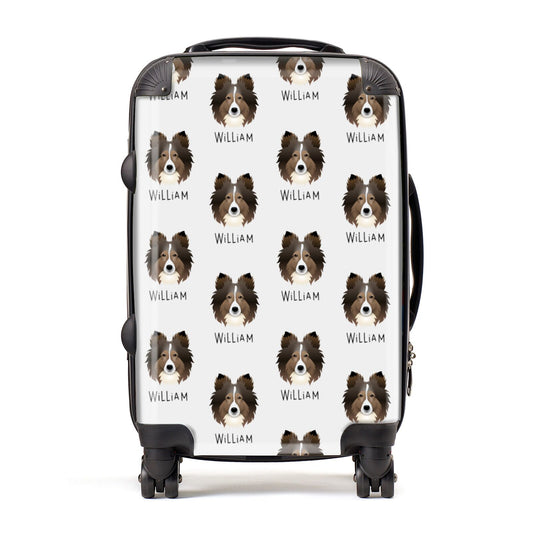 Shetland Sheepdog Icon with Name Suitcase