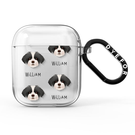 Shorkie Icon with Name AirPods Clear Case