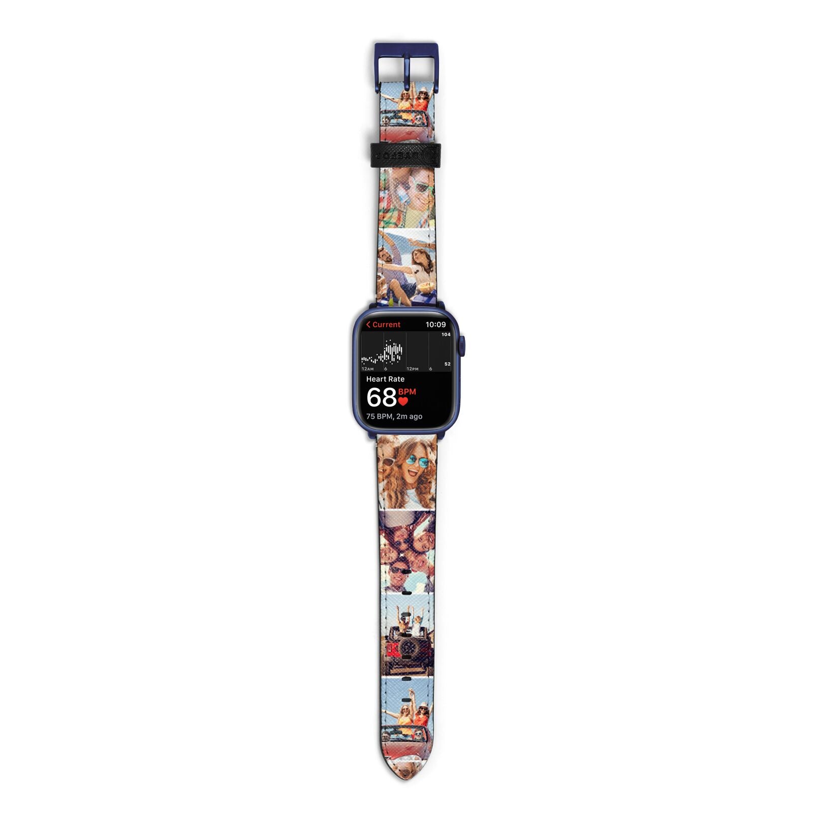 Six Photo Apple Watch Strap Size 38mm with Blue Hardware