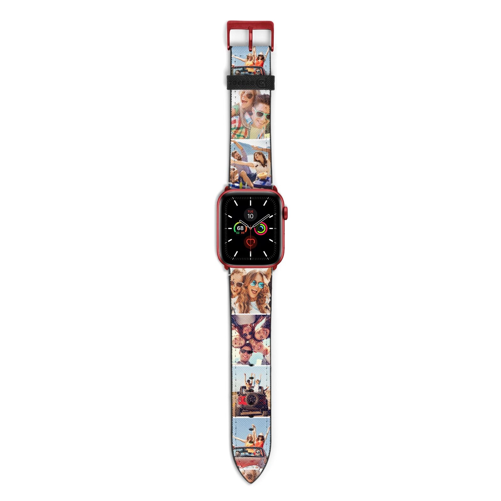 Six Photo Apple Watch Strap with Red Hardware