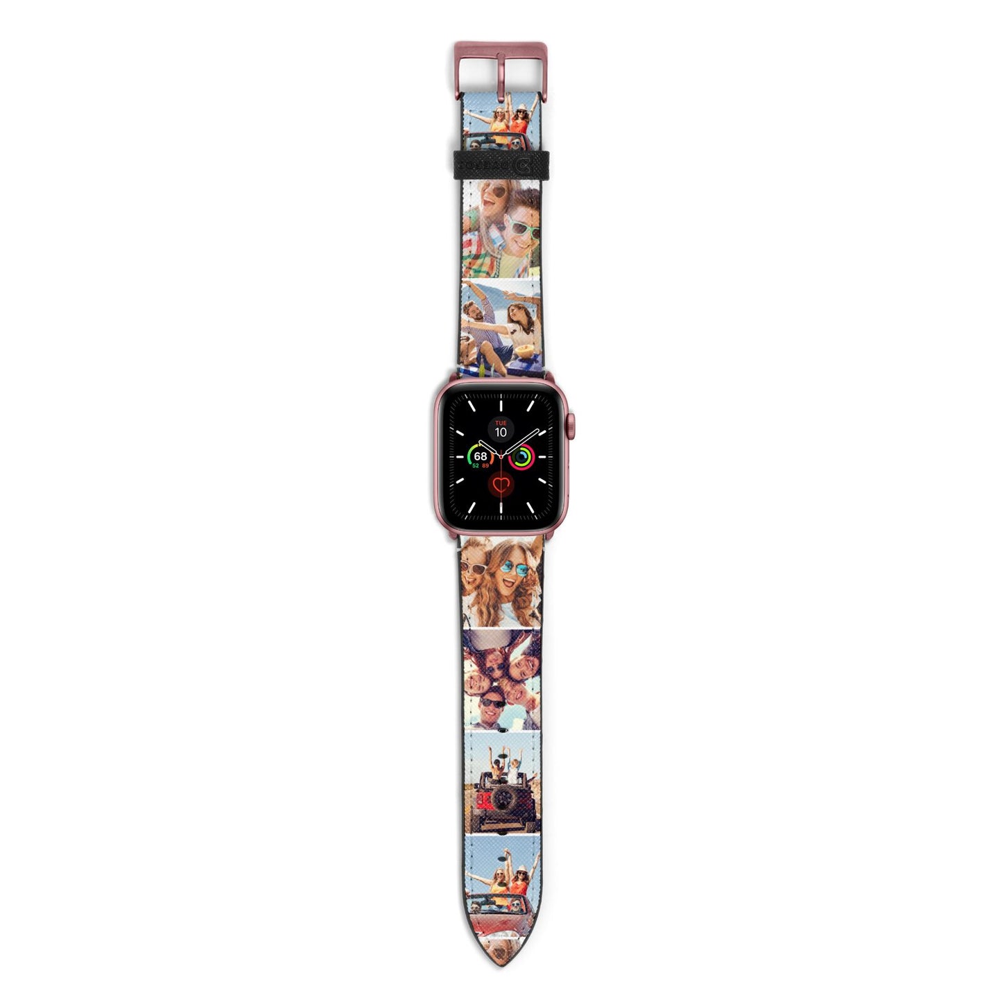 Six Photo Apple Watch Strap with Rose Gold Hardware