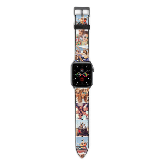Six Photo Apple Watch Strap with Space Grey Hardware