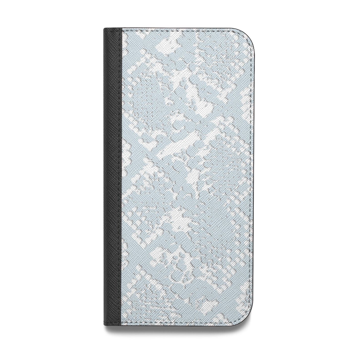 Sky Blue Snakeskin Vegan Leather Flip Samsung Case
