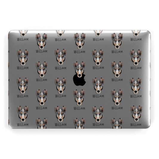 Smooth Collie Icon with Name Apple MacBook Case