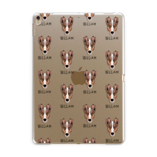 Smooth Collie Icon with Name Apple iPad Gold Case