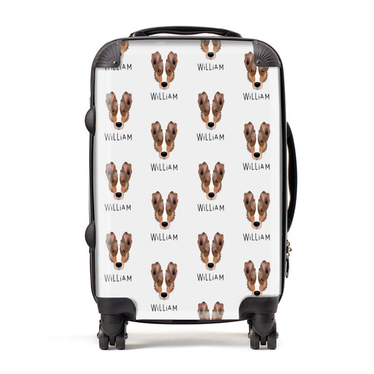 Smooth Collie Icon with Name Suitcase