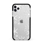 Snowflake Apple iPhone 11 Pro Max in Silver with Black Impact Case