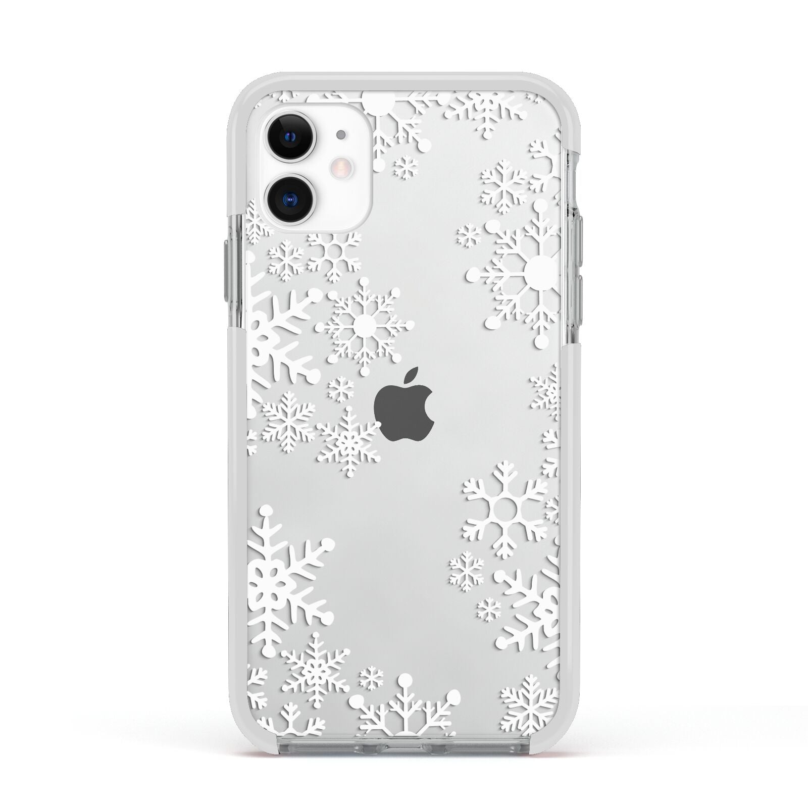 Snowflake Apple iPhone 11 in White with White Impact Case