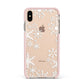 Snowflake Apple iPhone Xs Max Impact Case Pink Edge on Gold Phone