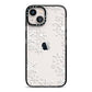 Snowflake iPhone 13 Black Impact Case on Silver phone