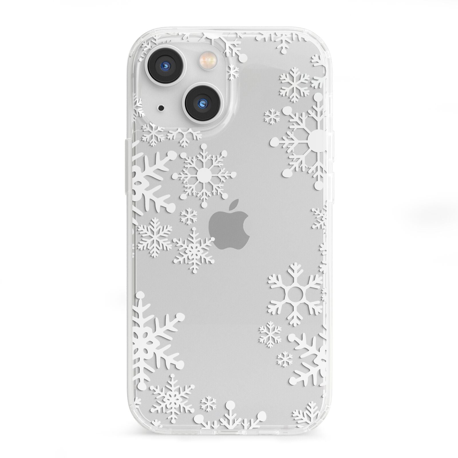 Snowflake iPhone 13 Mini Clear Bumper Case