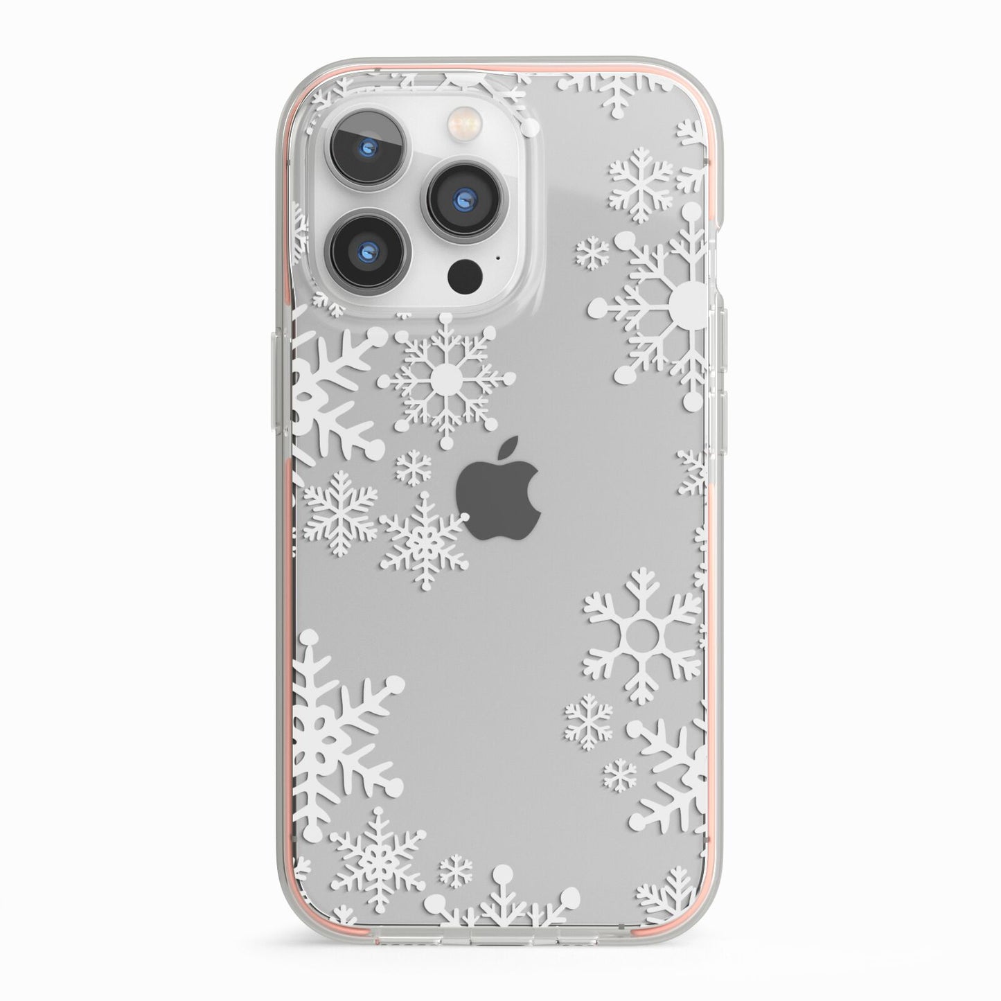 Snowflake iPhone 13 Pro TPU Impact Case with Pink Edges