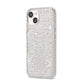 Snowflake iPhone 14 Glitter Tough Case Starlight Angled Image