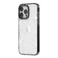 Snowflake iPhone 14 Pro Max Black Impact Case Side Angle on Silver phone