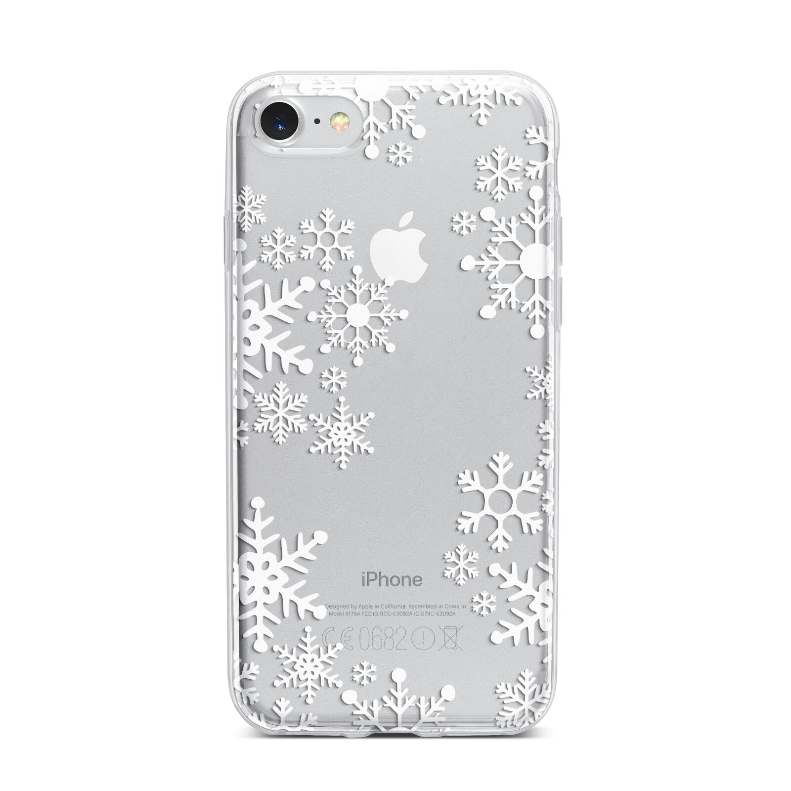 Snowflake iPhone 7 Bumper Case on Silver iPhone