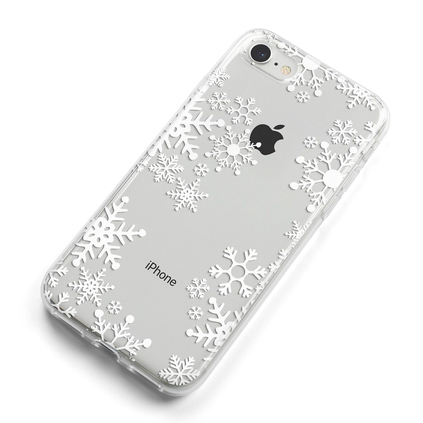 Snowflake iPhone 8 Bumper Case on Silver iPhone Alternative Image