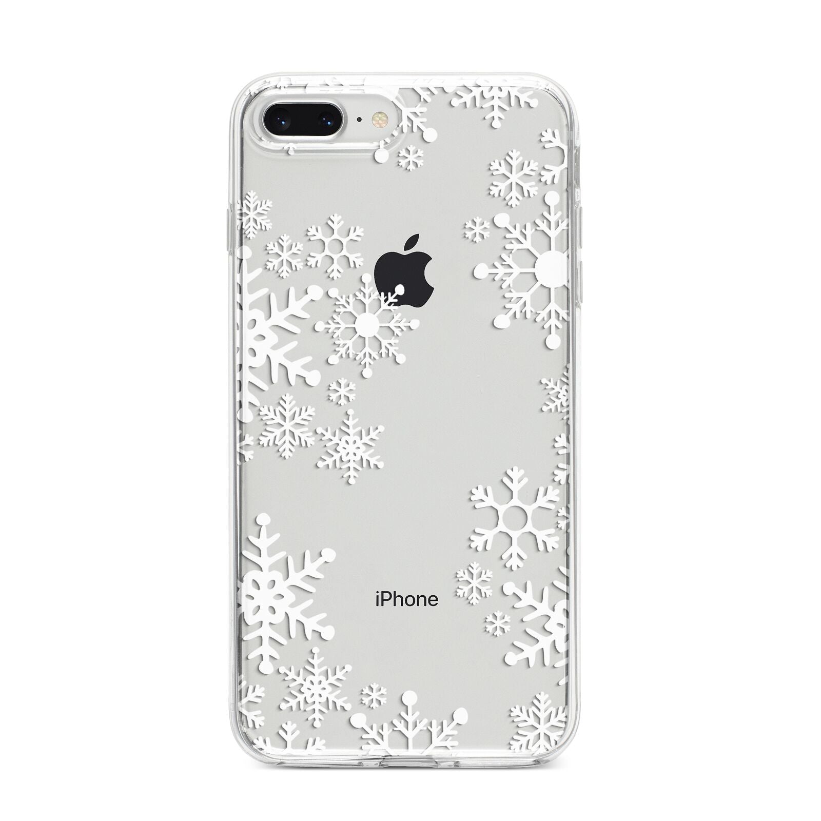 Snowflake iPhone 8 Plus Bumper Case on Silver iPhone