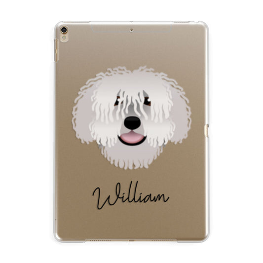 Spanish Water Dog Personalised Apple iPad Gold Case