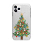 Sparkling Christmas Tree Apple iPhone 11 Pro Max in Silver with Bumper Case