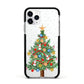 Sparkling Christmas Tree Apple iPhone 11 Pro in Silver with Black Impact Case