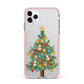 Sparkling Christmas Tree iPhone 11 Pro Max Impact Pink Edge Case