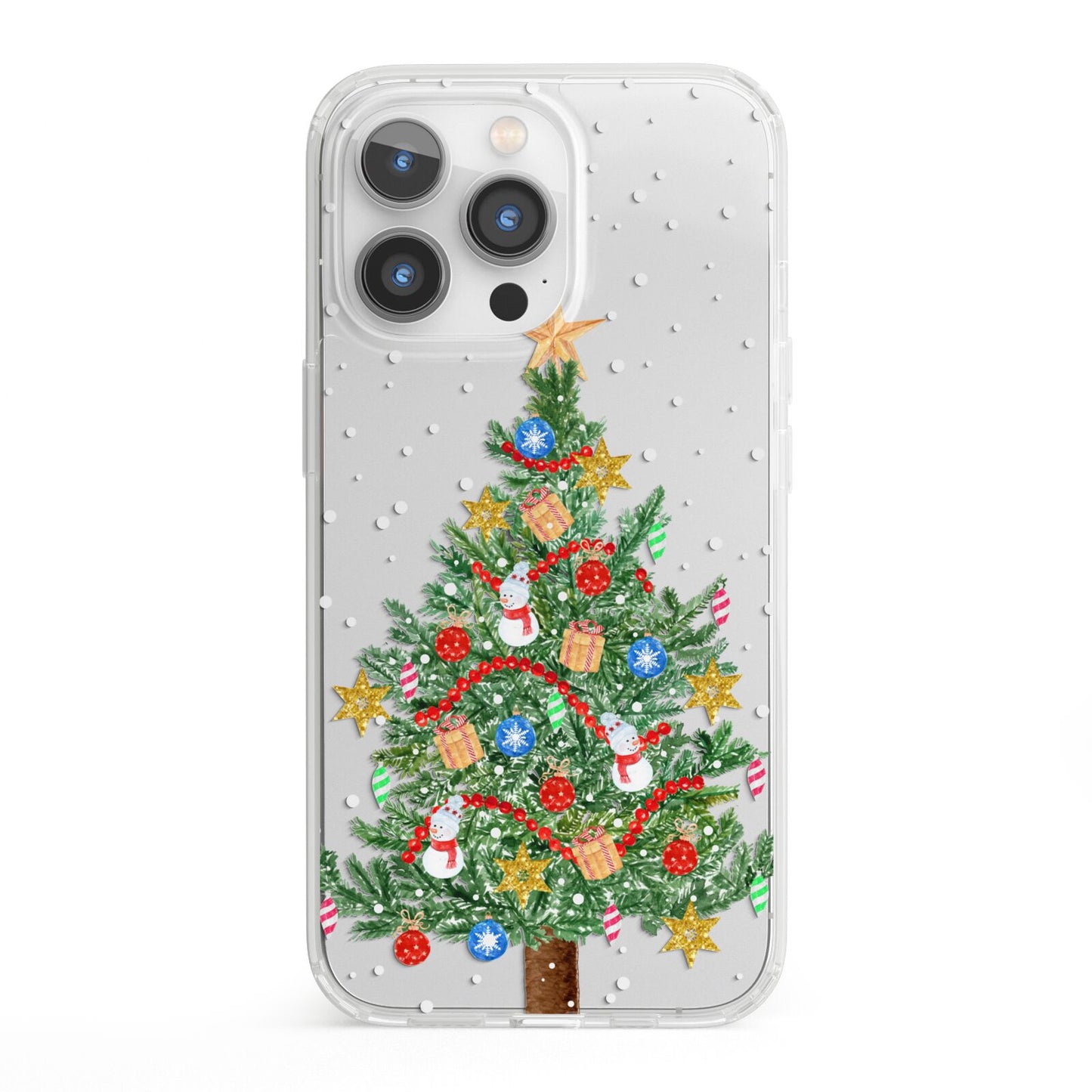 Sparkling Christmas Tree iPhone 13 Pro Clear Bumper Case