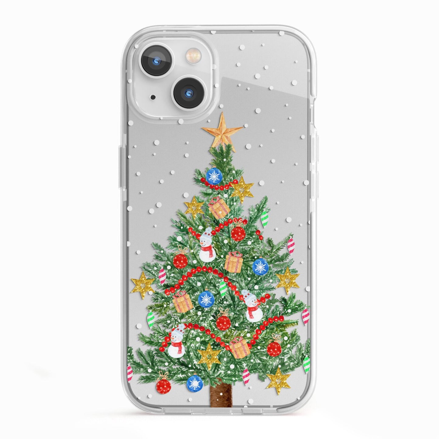 Sparkling Christmas Tree iPhone 13 TPU Impact Case with White Edges
