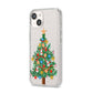 Sparkling Christmas Tree iPhone 14 Clear Tough Case Starlight Angled Image