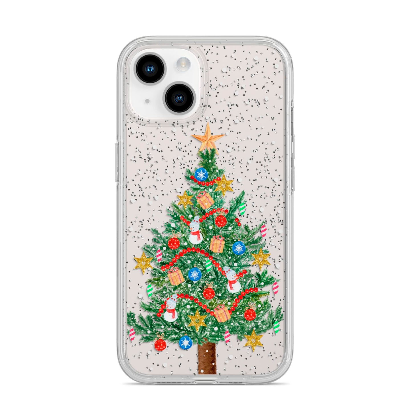 Sparkling Christmas Tree iPhone 14 Glitter Tough Case Starlight