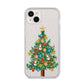 Sparkling Christmas Tree iPhone 14 Plus Clear Tough Case Starlight
