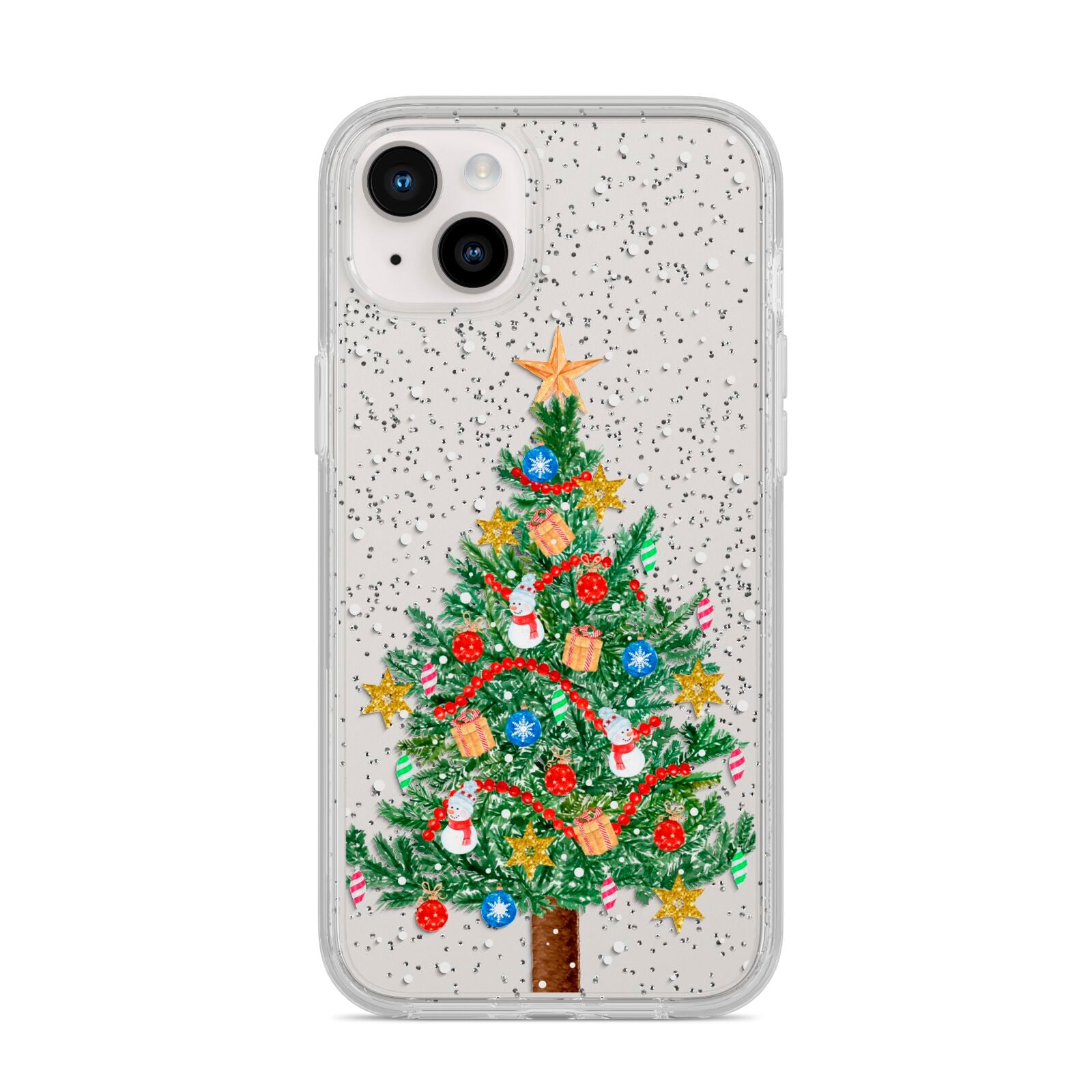 Sparkling Christmas Tree iPhone 14 Plus Glitter Tough Case Starlight
